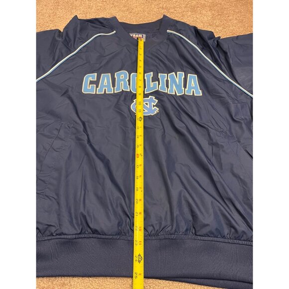 Vtg Carolina Tar Heels Navy Pullover Windbreaker Sz Large Team Edition Apparel - Picture 4 of 10
